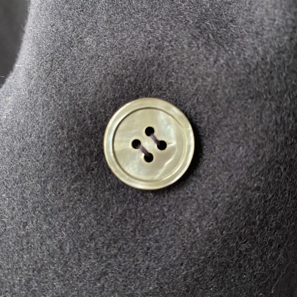 RARE Vintage Ferragamo Cropped Boxy Jacket Blazer Double Breasted S Small Blue - Picture 6 of 7